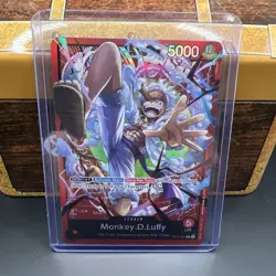 Monkey.D.Luffy ST21-001 - One Piece TCG Starter Deck EX: Gear 5 Foil NM Leader - Image 1
