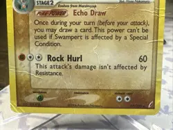 Swampert 27/100 Holo Ex Crystal Guardians Pokemon Card Damaged - Image 3