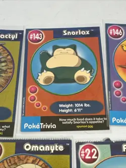 lot of 19 pokemon the first movie mewtwo strikes back trivia cards 1999 LP-NM - Image 3