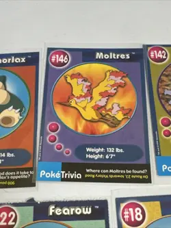 lot of 19 pokemon the first movie mewtwo strikes back trivia cards 1999 LP-NM - Image 4