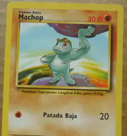 Machop 52/102 Common Non-Holo Spanish Base Set Set Pokemon Card LP - Image 2