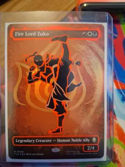 Fire Lord Zuko (Borderless) (Neon Ink Foil) Avatar: The Last Airbender Foil MTG - Image 1