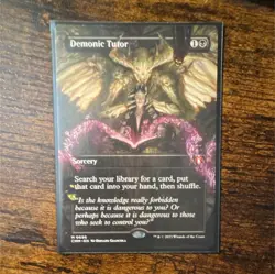 Wizards of the Coast Demonic Tutor Rare Black Sorcery #0686 Commander Masters - Image 1