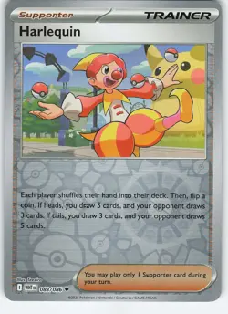 Harlequin 083/086 Uncommon Reverse Holo SV: White Flare NM Pokemon - Image 1