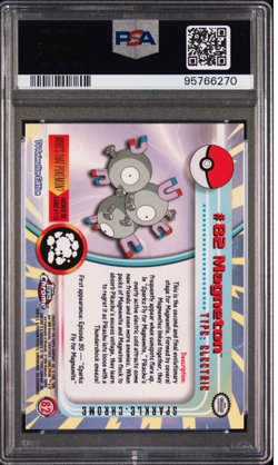2000 Topps Chrome Pokemon TV Series 2 #82 Magneton Sparkle PSA 10 - Image 2