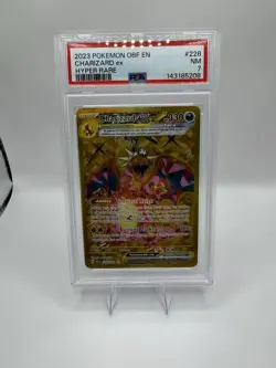 2023 POKEMON OBF EN-OBSIDIAN FLAMES 228 CHARIZARD EX HYPER RARE PSA 7 - Image 1