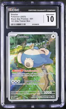 Snorlax 051 CGC 10 - 2023 Pokemon SV Scarlet Violet Promos 151 ETB - Image 1