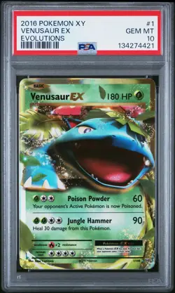 2016 POKEMON XY EVOLUTIONS #1 VENUSAUR EX EVOLUTIONS PSA 10 GEM MINT - Image 1