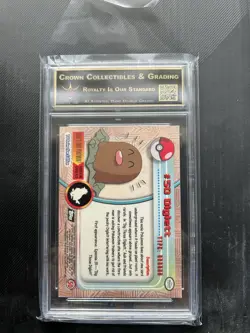 Pokemon Diglett 1999 No. 50 Topps Pokemon Series 1 - 2nd Print - Flames Silver - Image 2