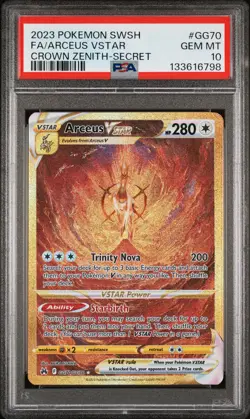2023 POKEMON SWORD & SHIELD CROWN ZENITH SECRET FULL ART/ARCEUS VSTAR PSA 10 - Image 1