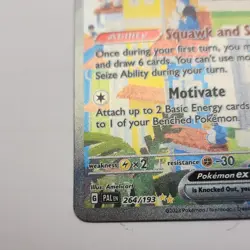 Pokemon Squawkabilly ex 264/193 SV02 Paldea Evolved Illustration Rare Holo 160 … - Image 3