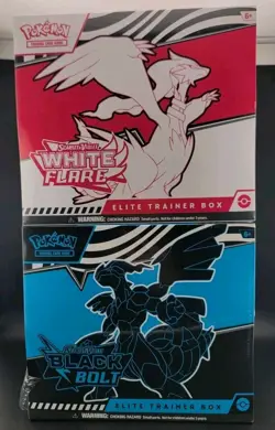 Pokemon Black Bolt and White Flare Elite Trainer Box ETB Booster Bundle Lot - Image 4