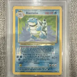 Pokemon TCG Blastoise Holo Rare Base Set 1999 2/102 PSA 8 Card Stock - Image 4
