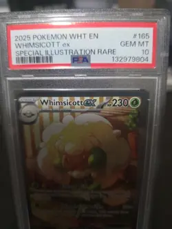 Pokemon TCG Whimsicott EX Card 165/086 White Flare SIR PSA 10 - Image 3