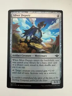 Silver Deputy Foil MTG Magic the Gathering Card NM Near Mint OTJ - Image 1