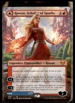 Magic: #278 Rowan, Scholar of Sparks/ Will of Frost (Borderless) - Image 1