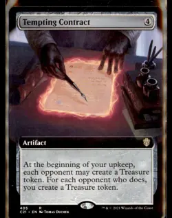 Commander 2021 #405 Tempting Contract (Extended Art) - Image 1