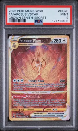 ARCEUS VSTAR 2023 Pokemon SWSH Crown Zenith Galarian Gallery #GG70 PSA 9 - Image 1