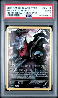 2016 POKEMON XY BLACK STAR PROMO #XY114 FULL ART/DARKRAI PSA 9 - Image 1