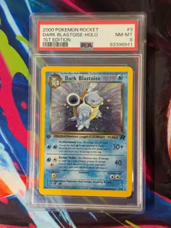 2000 POKEMON ROCKET 1ST ED #3 DARK BLASTOISE-HOLO PSA 8 - Image 5