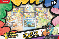 LOT OF 5 Pokemon TCG Ascended Heroes Deluxe Pin Collection PRESALE Shipping 2/20 - Image 1