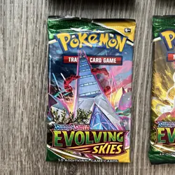 Pokemon : Sword & Shield- Evolving Skies - Booster Pack Art Set- 4 Packs- SEALED - Image 4