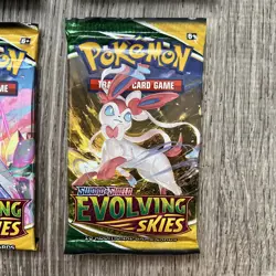 Pokemon : Sword & Shield- Evolving Skies - Booster Pack Art Set- 4 Packs- SEALED - Image 5