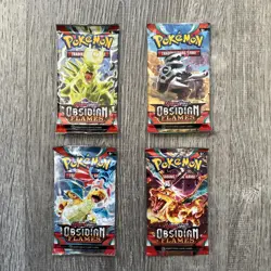 Pokemon: Scarlet & Violet- Obsidian Flames Booster Pack Art Set- 4 Packs- SEALED - Image 1