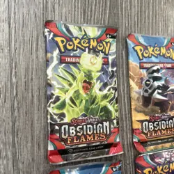 Pokemon: Scarlet & Violet- Obsidian Flames Booster Pack Art Set- 4 Packs- SEALED - Image 2