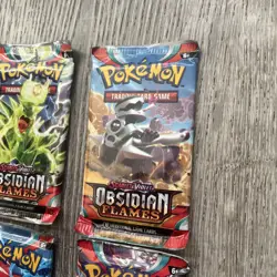 Pokemon: Scarlet & Violet- Obsidian Flames Booster Pack Art Set- 4 Packs- SEALED - Image 3