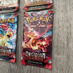Pokemon: Scarlet & Violet- Obsidian Flames Booster Pack Art Set- 4 Packs- SEALED - Image 5
