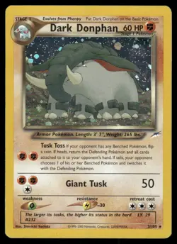 Pokemon Tcg Dark Donphan #3 Pokemon Neo Destiny LP - Image 1