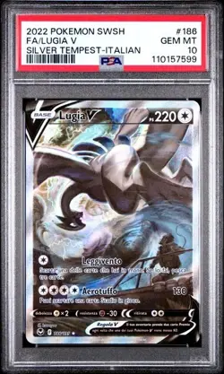 Pokemon PSA 10 Lugia V #186 Alternative Art Tempesta Argentata 2022 Italiano - Image 2
