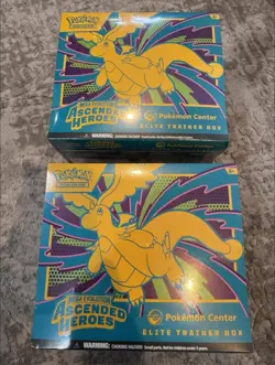 Pokemon Center Elite Trainer Box Ascended Heroes Dragonite 2 Boxes English - Image 1