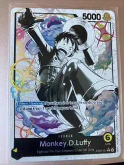 One Piece TCG Monkey D Luffy ST29-001 Alt Art Leader Starter Deck 29 Egghead - Image 2