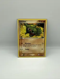 Pokemon Card Larvitar (EX Unseen Forces) 61/115 Common Card NM - Image 1