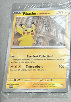 3x Pikachu At The Museum Pokemon Natural History Museum Jumbo Promo Pokemon Card - Image 1