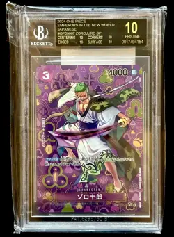 POP 20 2024 Zoro Juurou SP OP05-067 BGS 10 Black Label One piece Card Japanese - Image 1