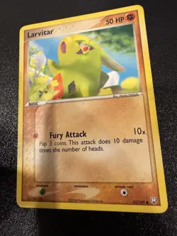 Larvitar 62/109 EX Team Rocket Returns Pokemon Card NM - Image 2
