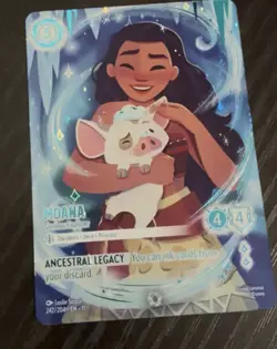 Disney Lorcana Moana Curious Explorer Foil Card 242/204 The First Chapter - Image 1