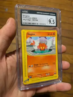 CGC 9.5 MINT+ Slugma 99/144 Skyridge E Reader Pokemon Card 2003 - Image 1