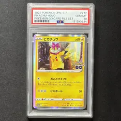 PSA 10 Pikachu Holo 272/S-P Pokemon GO Card File JAPAN Promo Card GEM MINT - Image 1