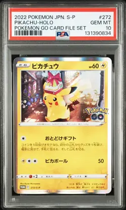 PSA 10 Pikachu Holo 272/S-P Pokemon GO Card File JAPAN Promo Card GEM MINT - Image 3