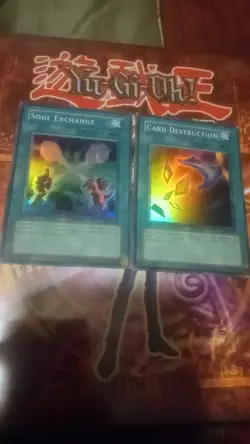 Yu-Gi-Oh! 1st Ed Soul Exchange SDY-041 & Card Destruction SDY-042 1st Ed - Image 1