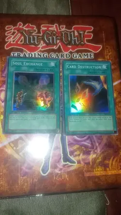 Yu-Gi-Oh! 1st Ed Soul Exchange SDY-041 & Card Destruction SDY-042 1st Ed - Image 3