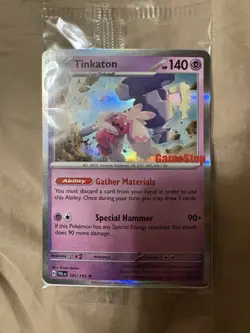 Pokemon TCG Tinkaton Promo Holo Card 105/193 GameStop Sealed - Image 1