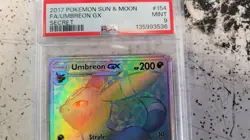 PSA 9 2017 Pokemon S&M Base Umbreon GX Full Art Secret Rare 154/149 Graded Card - Image 3
