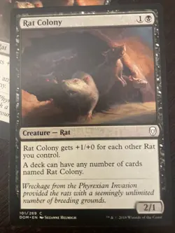 Rat Colony Dominaria Regular mtg unplayed Changing Power to Infinity - Image 1