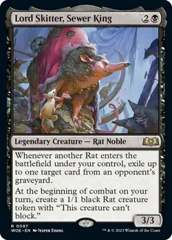 [1x] Lord Skitter, Sewer King Near Mint, English Wilds of Eldraine MTG Magic - Image 1