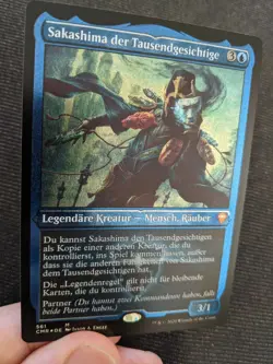 1x German Sakashima of a Thousand Faces Foil Etched NM - CMR MTG Magic x1 - Image 1